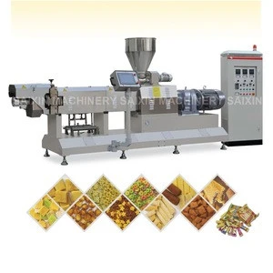 China earliest dry wet Textured Soya Bean Fiber Protein meat food snack puff making machine