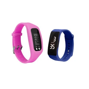 China Factory  Outdoor Sports Fitness Equipment Mute Functions Fashion Outdoor Sports Silicone Pedometer Bracelet