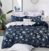 China factory 100% polyester duvet cover bedding set queen size quilt covert bedding set with nice star printed