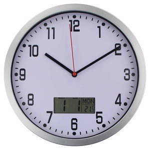 china plastics thermometer wall lcd clock digital wall clocks with humidity &amp; temperature