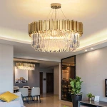 china products modern 8 lights gold modern chandeliers ceiling light led chandelier K9 crystal pendant lamp gold luxury lighting