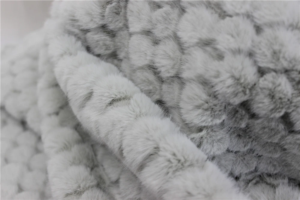 China Professional Manufacture 100% Polyester Faux Rabbit Fur Plush FD9KSD0107 in Rolls Founder Knitted 20days 850g/m 155cm 8-12