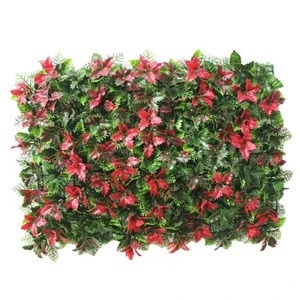 Christmas backdrop outdoor fencing wall ornament artificial weather proof grass wall