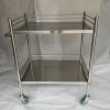 Clinic 201 Stainless Steel 2 Shelf Instrument Trolley for Hospital Use