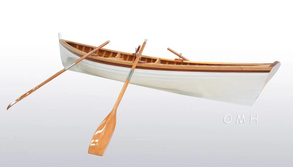 Clinker built whitehall L375 - Vietnam High Quality Wooden Real Canoe Kayak/ Nautical Decor/ Water Rowing Boat