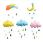 Cloud Decorations Heart Garland Felt Baby Crib Hanging Toy Baby Mobile