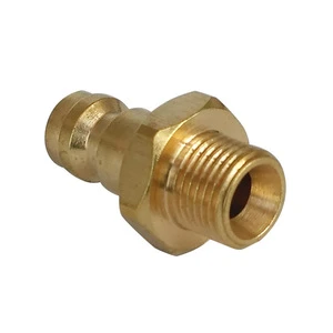 cnc lathe parts hex brass connector for pneumatic valve parts