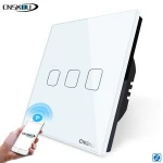 CNSKOU 3 Gang Zigbee Wireless Remote Control Light Switch 220V Zigbee Outdoor Wall Switch EU