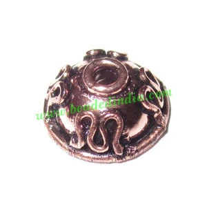 Copper Metal Caps, size: 6x12mm, weight: 1.11 grams. BMCPCP026