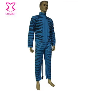 Corzzet Blue Avatar Zebra Adult Navi Jumpsuit Sexy Halloween For Women Dance Cosplay Afanda Sci-Fi Movie Carnival Costumes