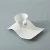 Import Creative cheap white coffee drinkware wave shaped ceramic porcelain latte espresso tea cups saucers sets from China