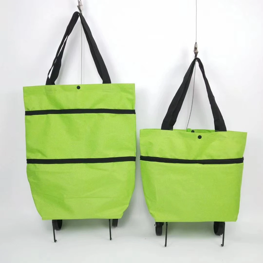 Crocery Shopping Bag Tug Bag Shopping Cart Foldable Backpack With Multifunctional Wheel Bag