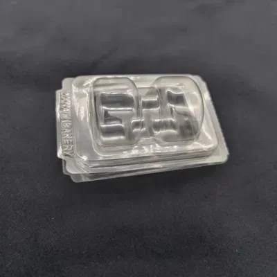 Custom 2 Pack Macaron Clear Plastic Clamshell Packaging Box