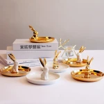 Custom Animal Shape Jewellery Ring Holder Ceramic Dish