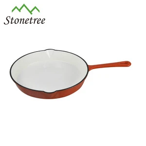 Custom cast iron electric gas skillet with smooth and flat bottom