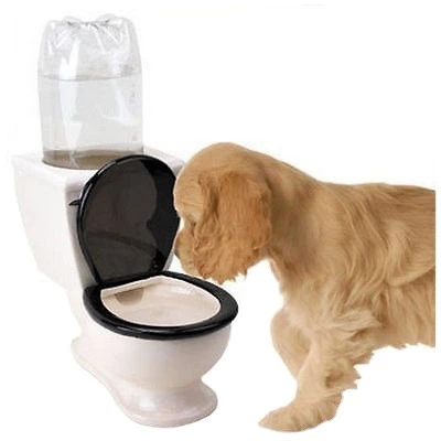 custom ceramic pet bowl Toilet Shaped Water Dispenser Animal dog Bowl For Sale