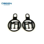 Custom Logo Metal Zipper Sliders Nickle-Free Brushed Metal Zipper Puller For Leather Boots Ski Pole Bag Jacket Coat Track Suit