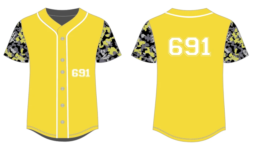custom Logo Printing softball uniform t shirts women men button down Baseball jerseys