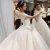 Custom Sleeveless Bridal Gown Wedding Dress White Ruffle Floral Print Wedding Dresses