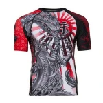 Custom sublimated print rash guard blank short sleeve surfing rash guard