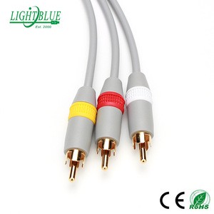 Customizationt Eco-friendly gold plated WII WII U AV game machine TV audio 3 RCA cable