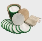 Customize  Bamboo Makeup Remover Pads Organic Cotton Rounds, Washable Eco-friendly Natural Facial Cleansing cloth