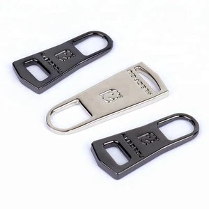 Customized Garment Accessory Metal Zipper Puller With Custom Logo