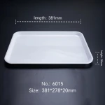 Customized Modern Plastic melamine Dinnerware A5 Melamine Luxury Service Tray Classic Food Rectangle restaurant
