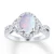 Import Customized round shape silver plated blue natural opal ring for party jewelry from China