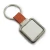 customrised original square rotatable blank leather and metal keychain
