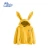 Import Cute Rabbit Ear Long Sleeve Hoodie Solid Color Embroidery Pullover Sweater from China