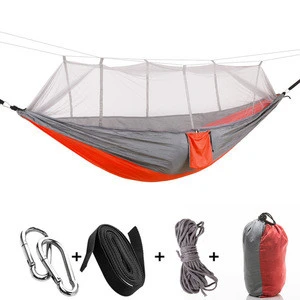 DC02 1-2 Person Portable Outdoor Nylon Camping Hammock With Mosquito Net for Camping Backpacking Travel Beach 260x140CM