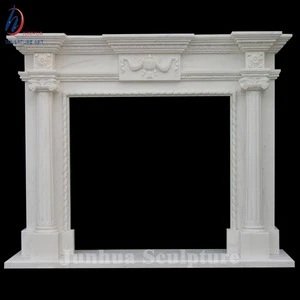 Decorative French Marble Fireplace Surround For Sale