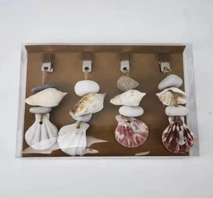 Decorative Marble and Shell Tablecloth Clips