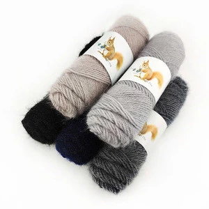 Deepeel YA002 DIY Hand Material Baby Scarf Knitted Sweater Mohair Squirrel Woolen Long Plush Cashmere Yarn