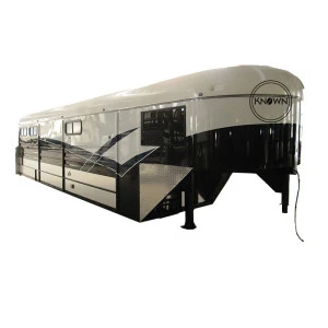 Designed with living quarters fiberglass horse gooseneck trailer for sale