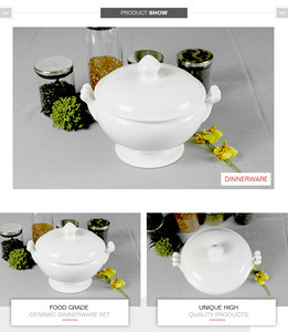 Different size soup tureen porcelain kitchenware with high quality