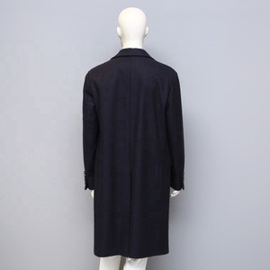 Direct factory knee length X-long Turn-down Collar mens worsted wool cashmere overcoat