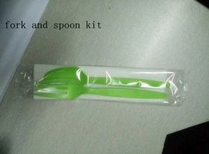 Disposable Biodegradable Plastic Fork,Spoon,Knife,Napkin Cutlery Kit