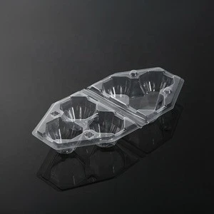 Disposable PET PVC Transparent Plastic Egg Tray With 3 Compartment Clear Plastic Egg Container