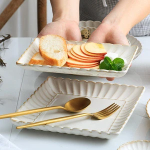 DN28 Wholesale Restaurant China Porcelain Dinner Set, Tableware Supplies White Ceramic Plates Set Dinnerware for Hotel