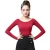 DOUBL Adult Modern Women Dance Training Dress Red Female Body Training Dress Top Latin shirt Dance Dress Social Dancewears