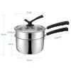 Double Boiler&Classic Stainless Steel Non-Stick Saucepan,Melting Pot for Butter,Chocolate,Cheese,Caramel and Bonus with Tempered