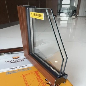 double glass aliplast windows price Aluminum frame house double wall glass window frame for commercial building