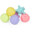 Drop shipping 6 PCS Educational early education baby sensory ball safe non-toxic baby toy Hand gripping soft bite ball toys