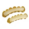 Easy Fitting Gold Color Iced Out Rhinestones Tooth Grillz Top&amp;Bottom Teeth Hip Hop Body Jewelry