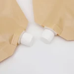 Eco-friendly Kraft Paper Spout Pouch Shampoo Refill Bag Liquid Packaging Pouches