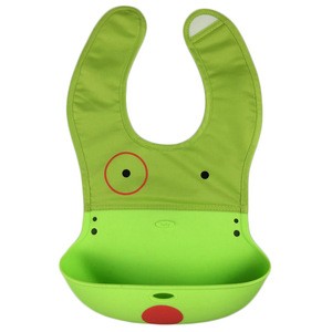 Eco-friendly Silicone Waterproof Washable Foldable Eco-friendly Soft  Seller Baby Bibs