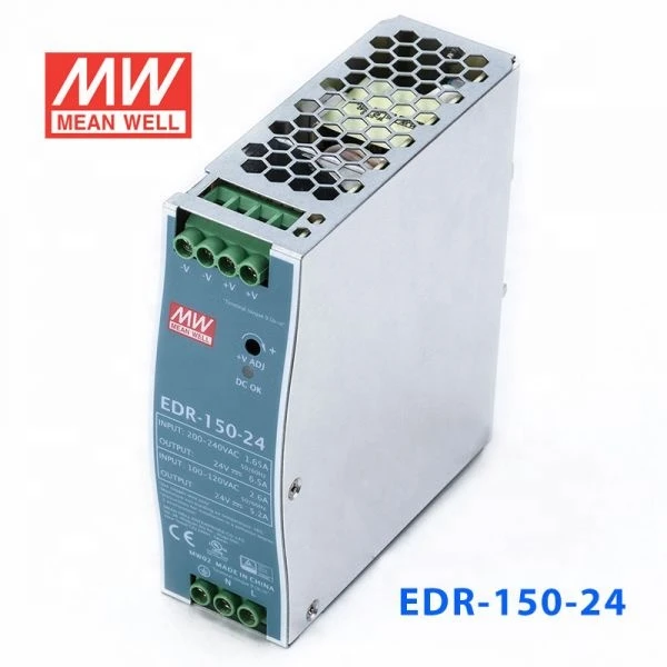 EDR-150-24 150W 24V AC-DC SMPS DIN Rail SMPS low cost  MEAN WELL Switching Power Supply