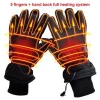 Electric Heated Gloves Rechargeable Battery Heating Gloves Motorcycle Ski Mens Women Gloves with 3-Level Temperature Controller
